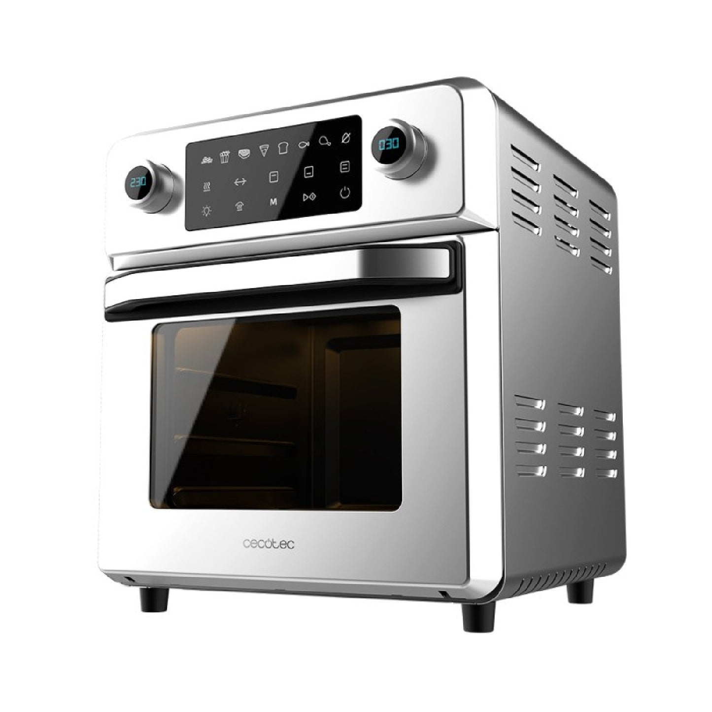 Cecotec Horno De Aire Caliente Bake&fry 1400 Touch Steel. 1700 W Capacidad 14 Litros Convección Pantalla Táctil 9 Funcio_0