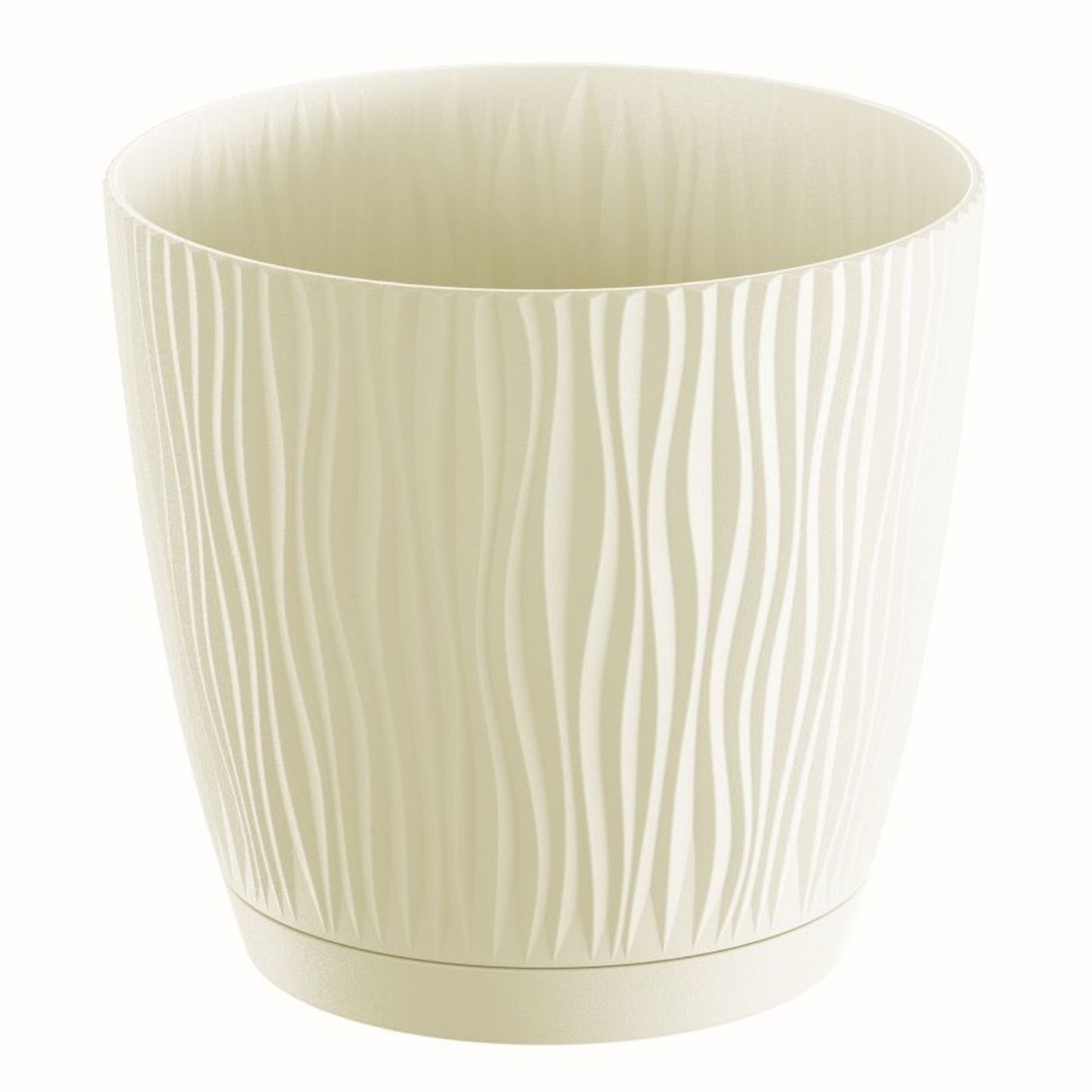 Maceta Sandy P 0,6l., Dimensiones (mm) 108x108x102, Color Crema