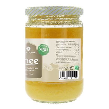 Embalagem de 3 x Ghee manteiga clarificada ECO Planeta Huerto 500 gr