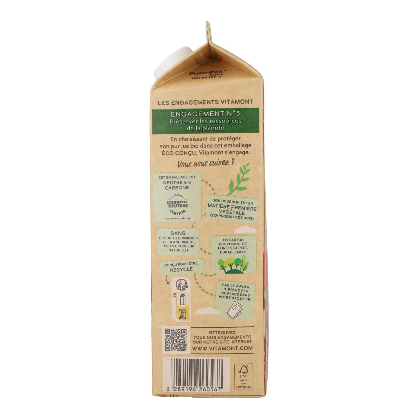 Sumo de romã Vitamont Brick 1 L