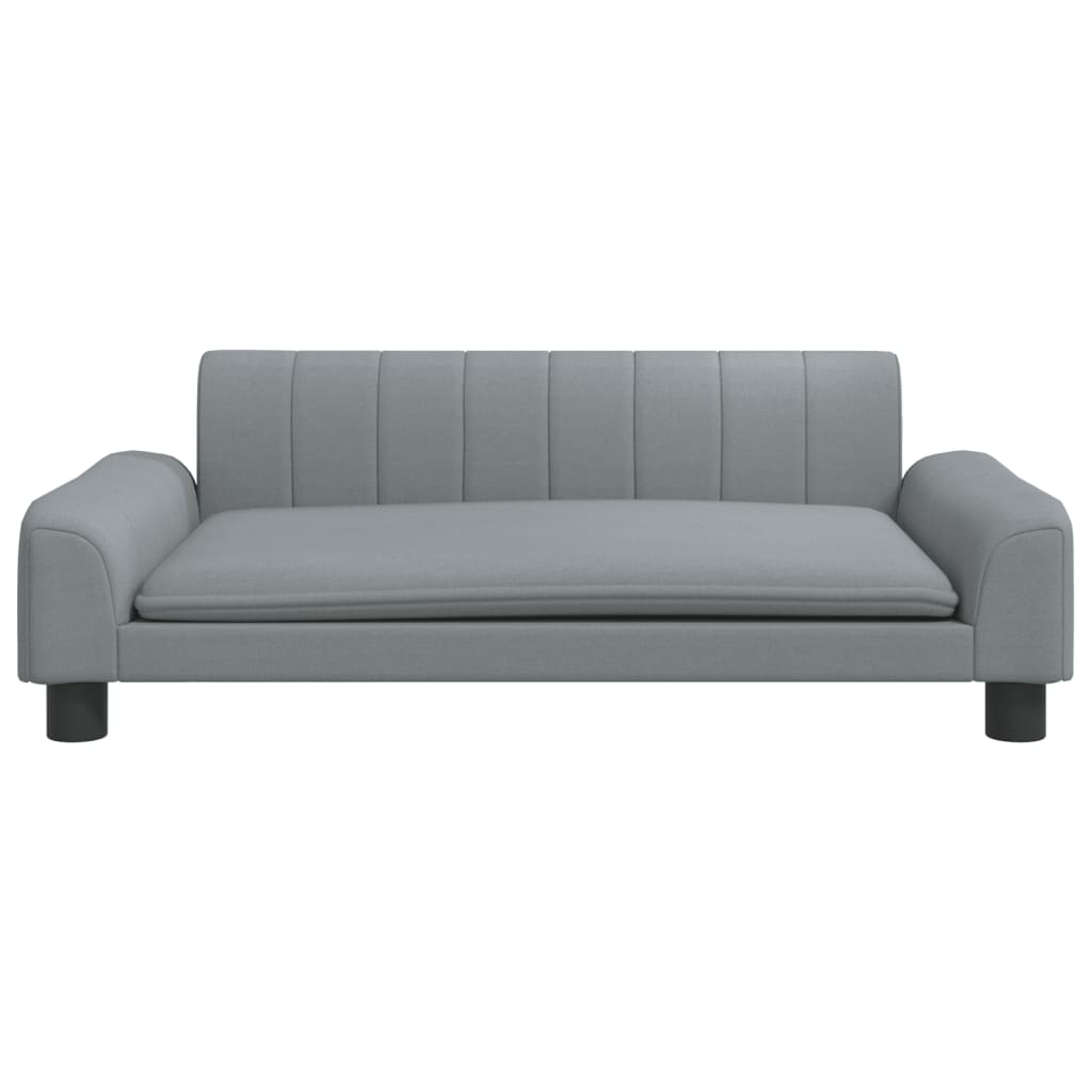Cama Para Perros De Tela Gris Claro 90x53x30 Cm / Vetonek_0