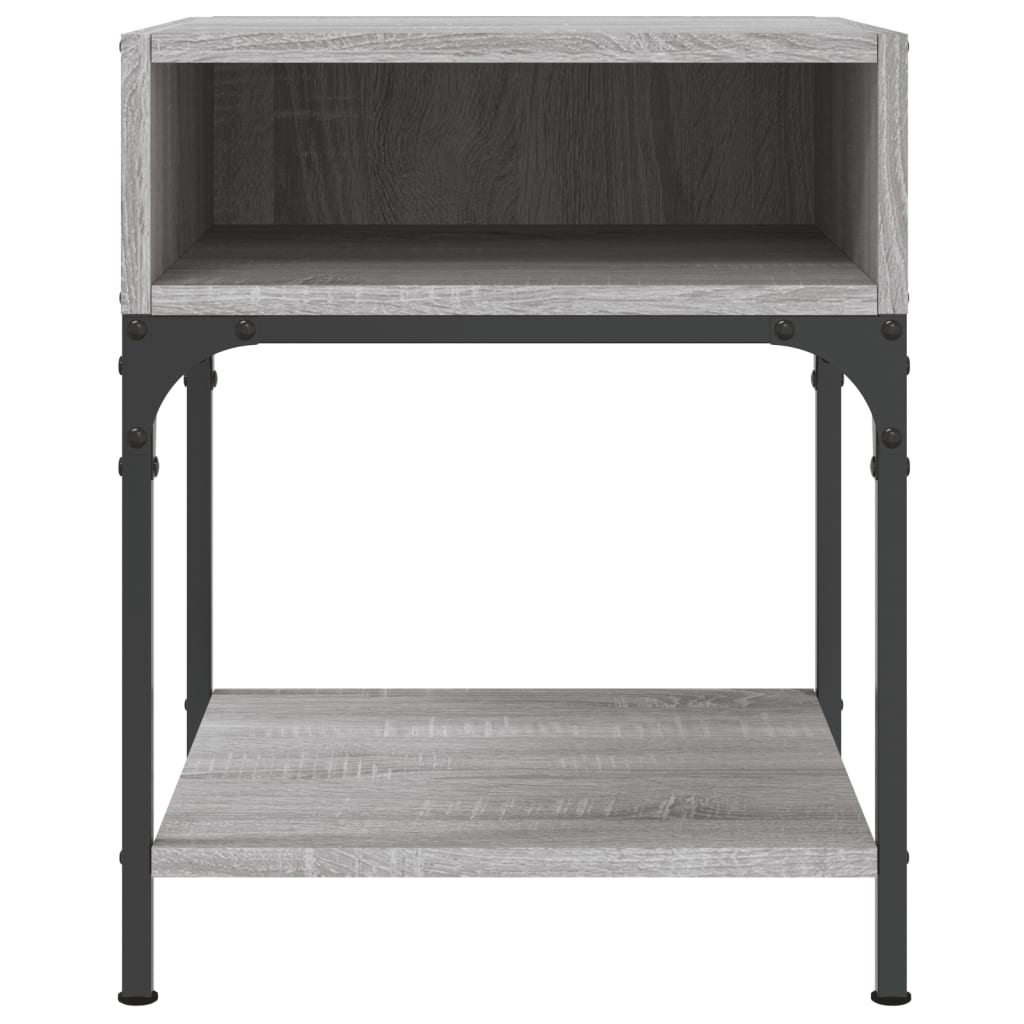 Mesita De Noche Madera De Ingeniería Gris Sonoma 40x41x50 Cm_2