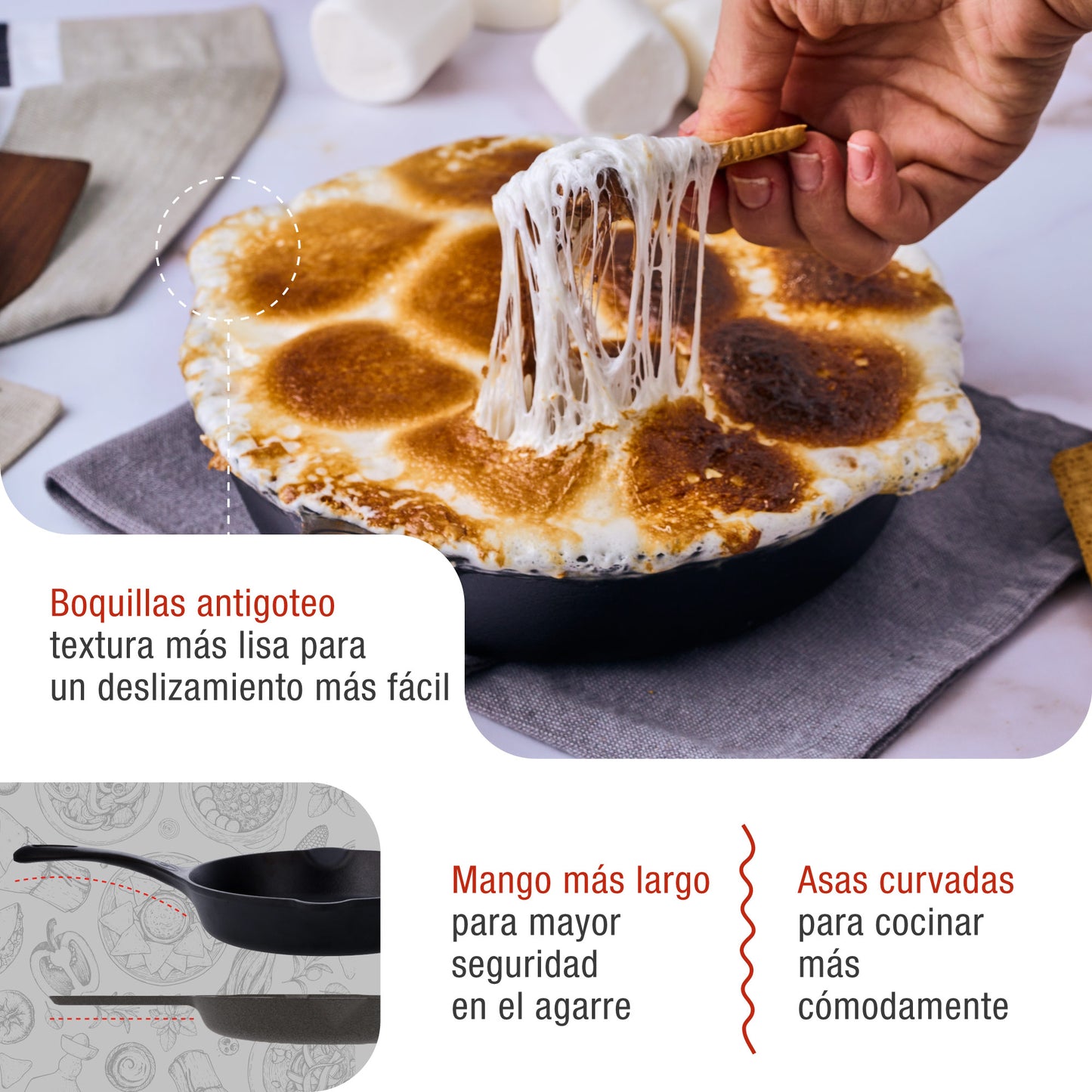 Victoria Sartén Hierro Fundido Curado Inducción 16,5cm, Apta Fuego, Barbacoa, Horno Cast Iron Skillet, 35969, Negro_2
