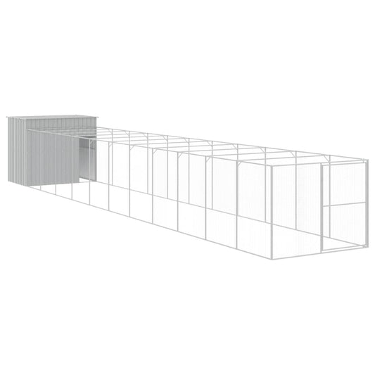 Caseta Perro Corral Acero Galvanizado Gris Claro 214x1273x181cm_0