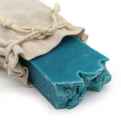 Jabón Natural Piedra Pómez 90g En Bolsa Regalo De Yute. Elimina Durezas, Deja Piel Suave - Pies, Manos, Rodillas Y Codos_0