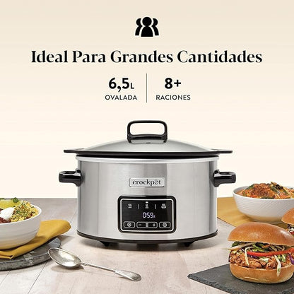 Panela elétrica digital Crockpot Sizzle &amp; Stew 6,5L CSC112X