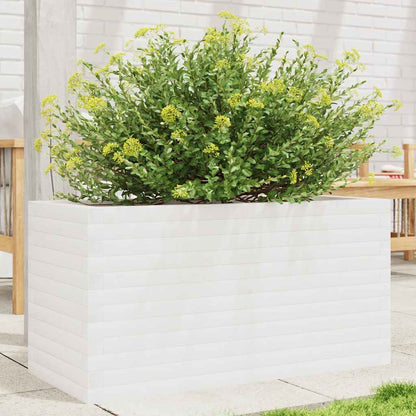 Jardinera Madera Maciza De Pino Blanco 90x40x45,5 Cm_1