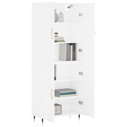 Aparador Alto Madera Contrachapada Blanco 69,5x34x180 Cm_2
