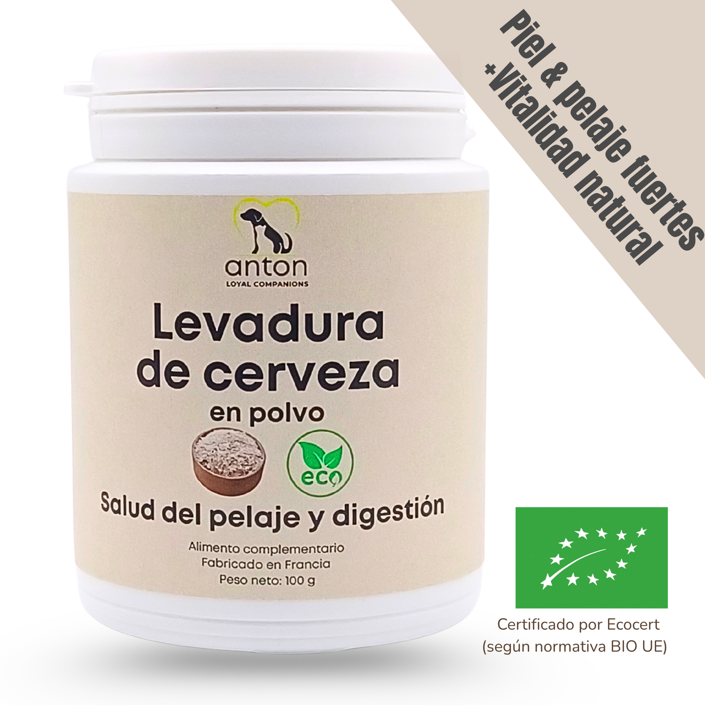 Suplemento natural para perros y gatos – Levadura de cerveza ECO - 100g_0