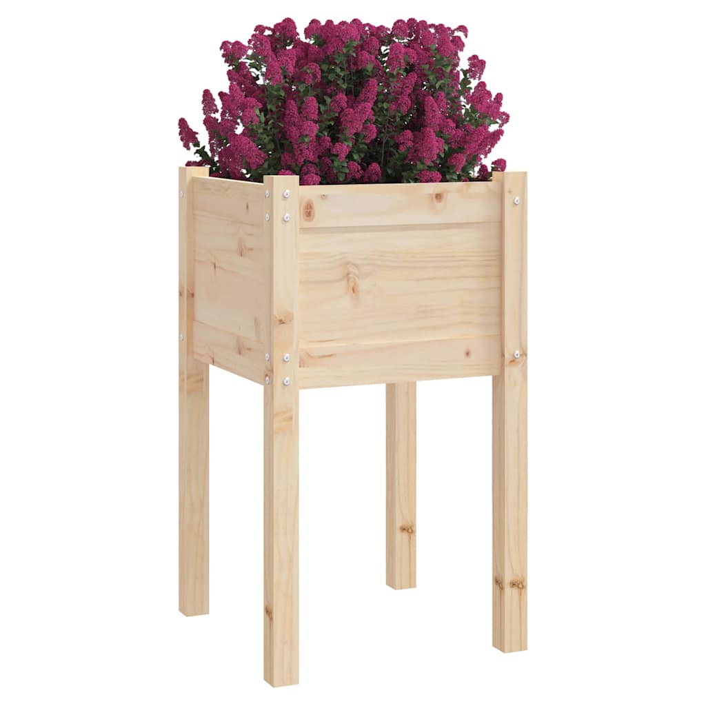 Jardineras 2 Uds Madera Maciza De Pino 40x40x70 Cm_2