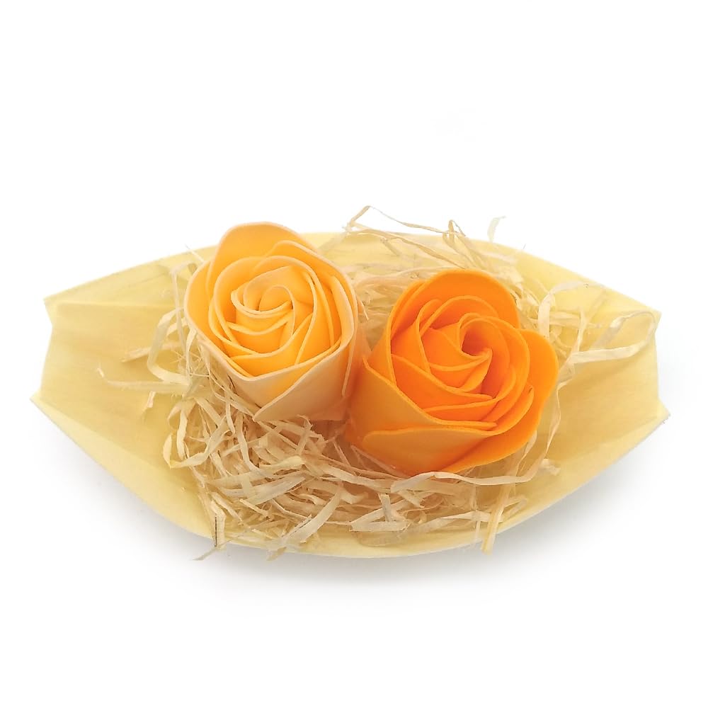 100 Barcas Con Flores Para Regalo Invitados (naranja). Rosas De Jabón Para Baño Aromático. Detalle Original Para Eventos_5