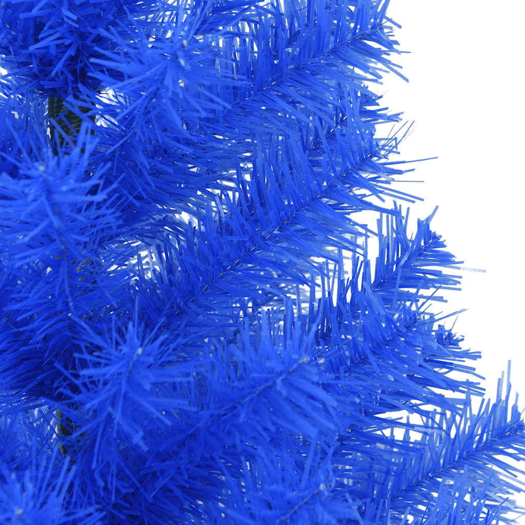 Vidaxl Árbol De Navidad Artificial Con Soporte Pvc Azul 150 Cm_4