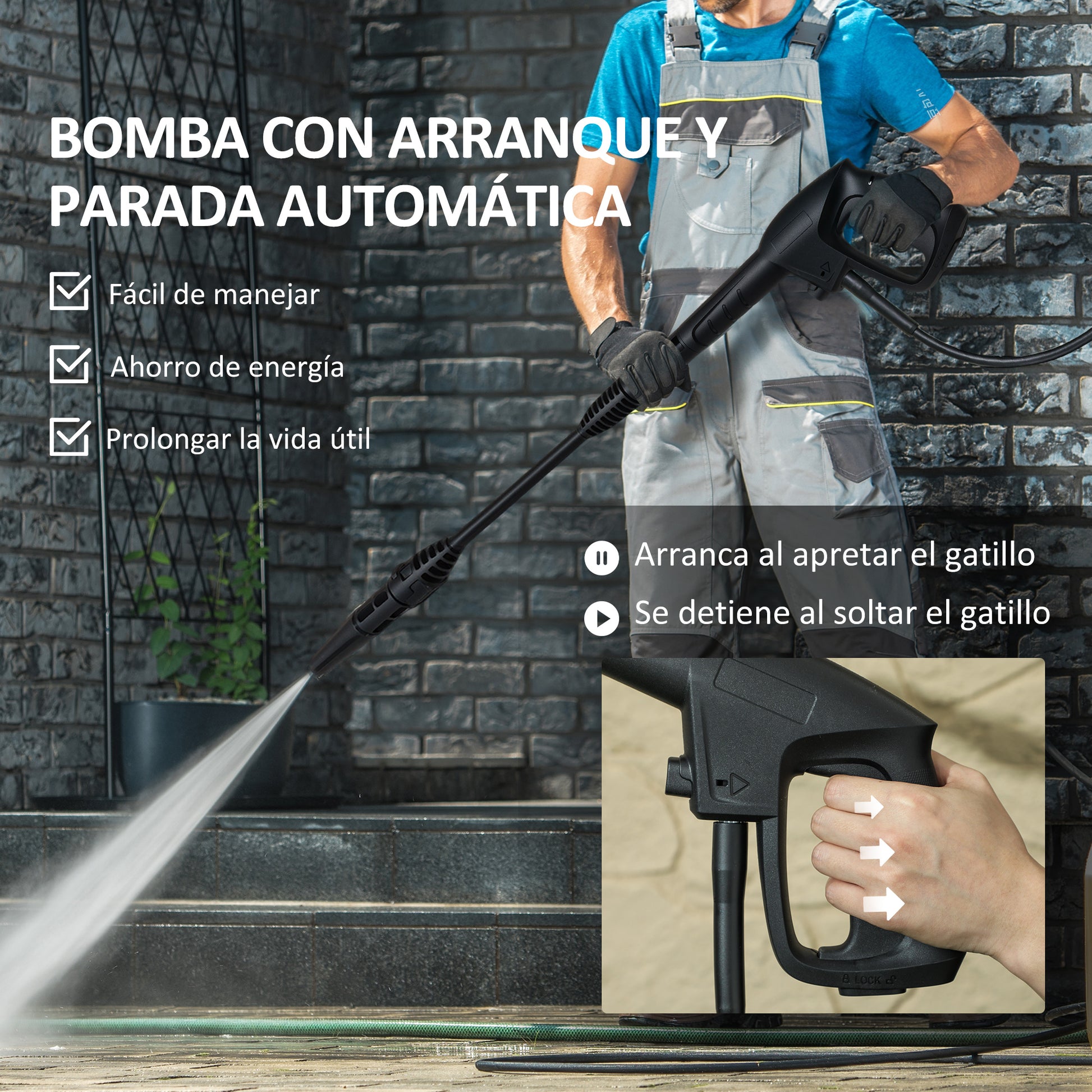 Durhand Hidrolimpiadora De Alta Presión 1800w Caudal 510 L/h Presión De 150 Bar_5