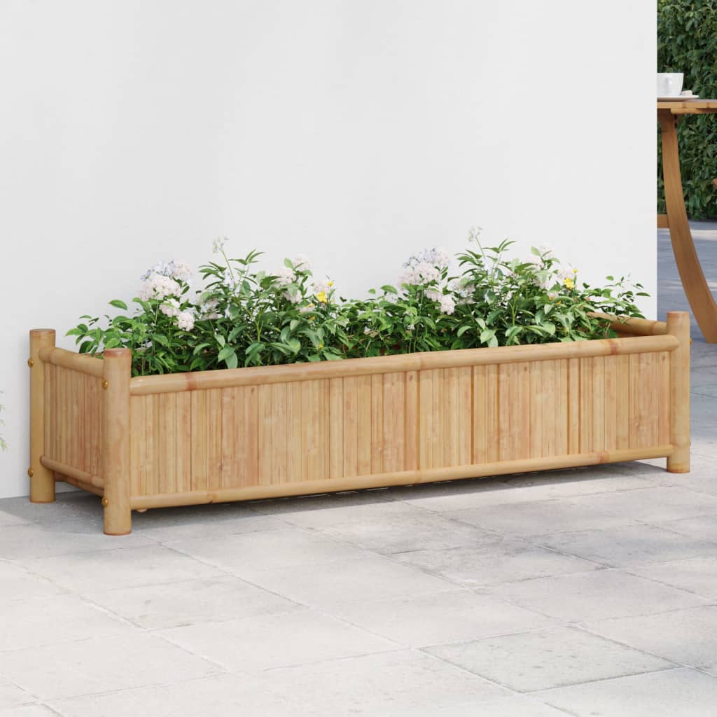 Jardinera De Bambú 100x30x25 Cm_1