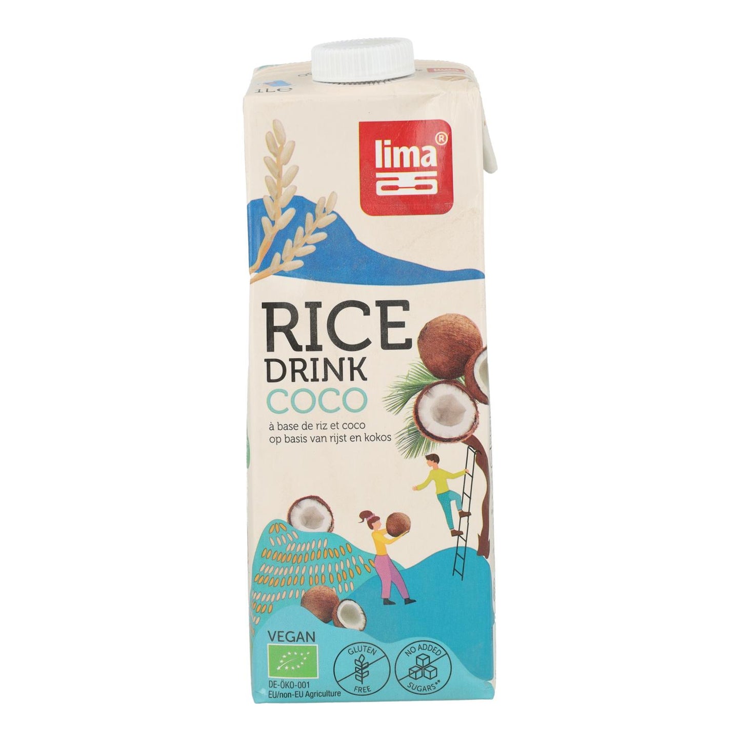 Bebida Vegetal de Arroz e Coco Biológica sem Glúten ECO Lima 1L