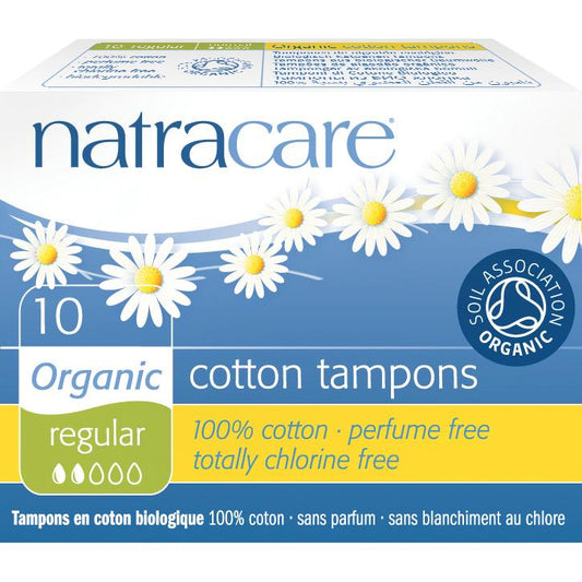 Tampão normal sem aplicador bio Natracare 10 unidades