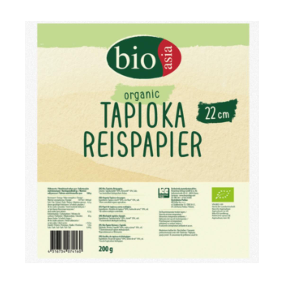 Papel de Arroz Biológico, 22 cm Bioasia 200g