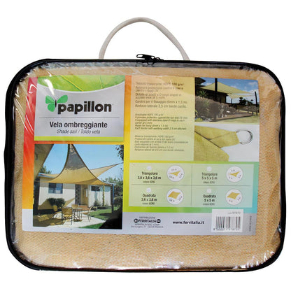Toldo Vela Sombra Jardin Triangular 3,6x3,6x3,6 Metros Beige_1