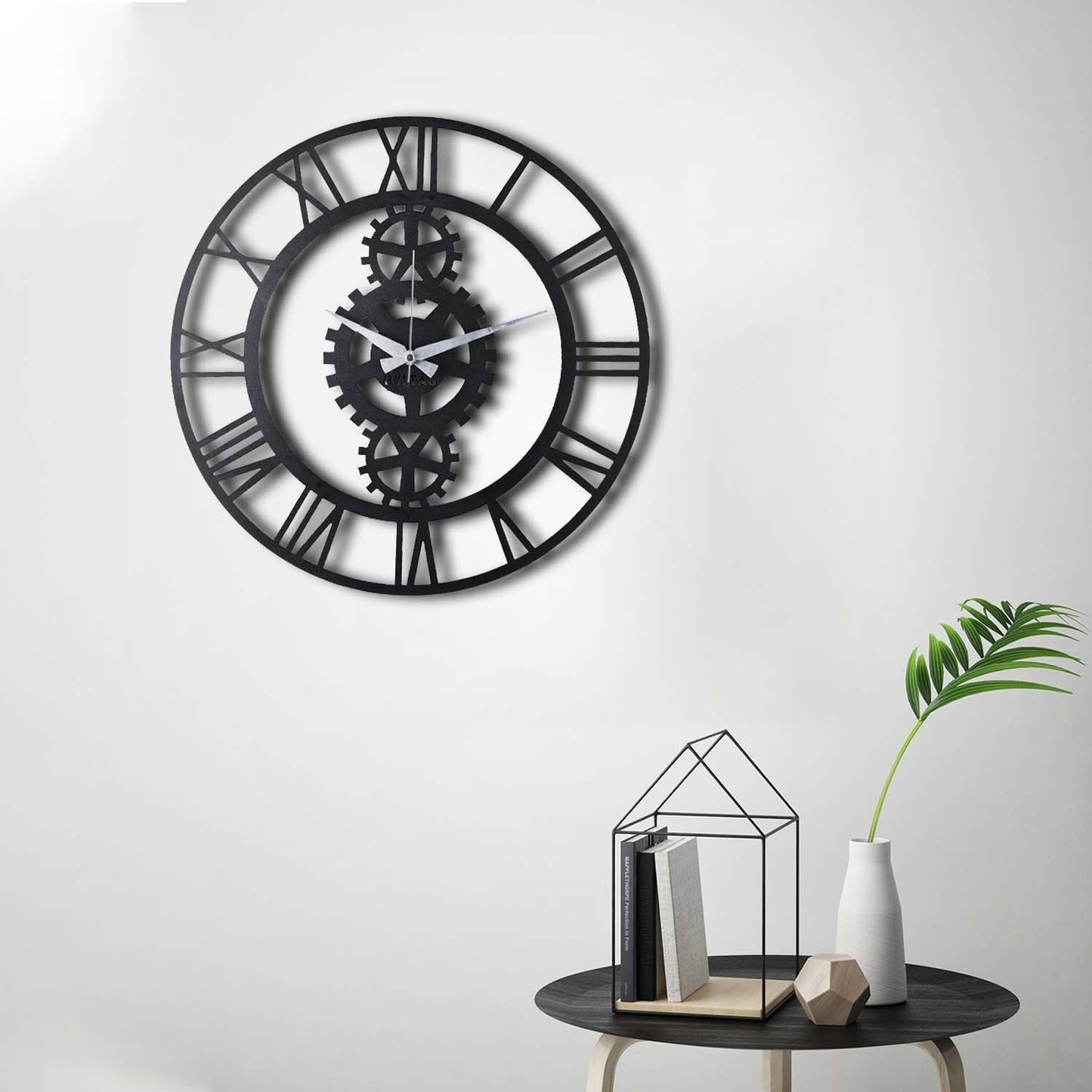 Reloj De Pared Metal Engranajes 50x50_2