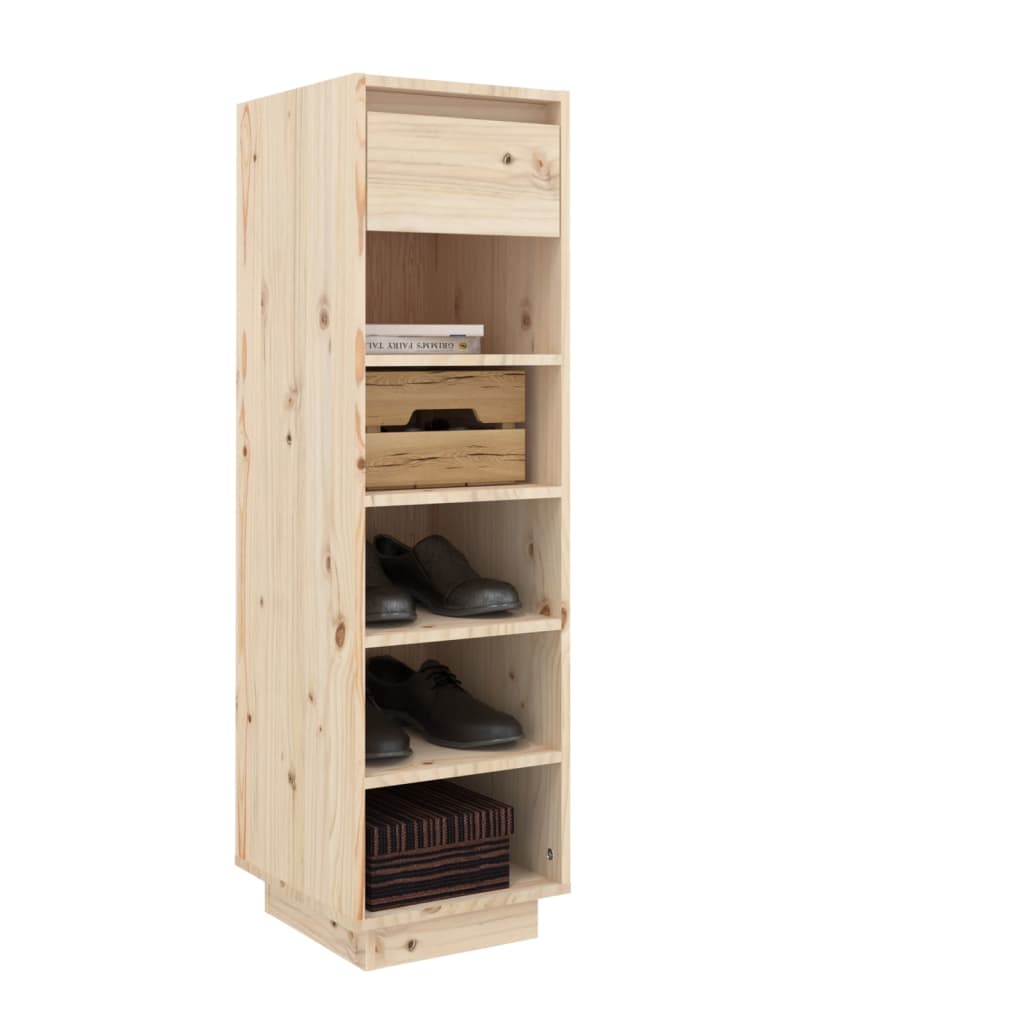 Armario Zapatero De Madera Maciza De Pino 30x34x105 Cm / Vetonek_4