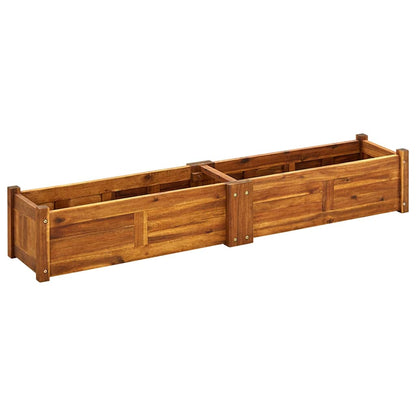 Arriate De Jardín De Madera De Acacia 150x30x25 Cm_0