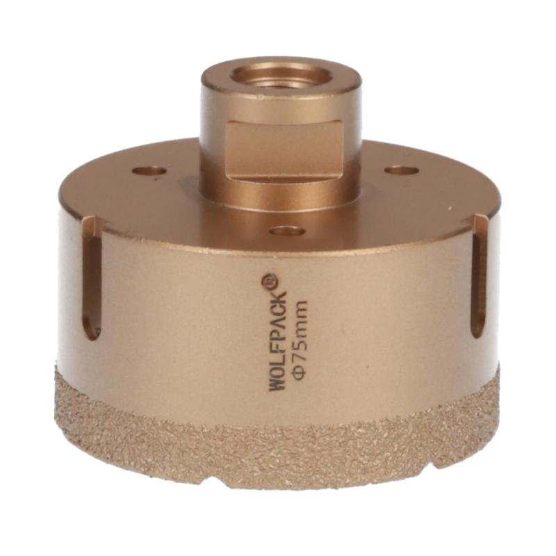 Corona Diamante Para Amoladora Ø 75 Mm. Conexión Rosca M14. Corte Seco