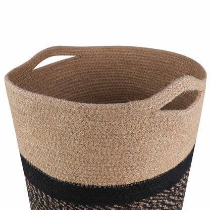 Set De Macetas De Planta 2 Uds. Natural Y Negro Ø 28 X 28 Cm_4