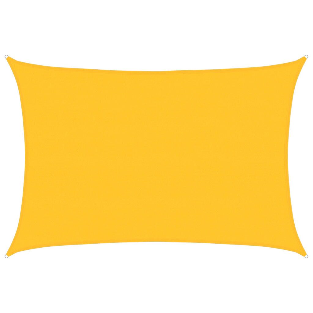 Vidaxl Toldo De Vela Rectangular Hdpe Amarillo 160 G/m² 5x6 M_0