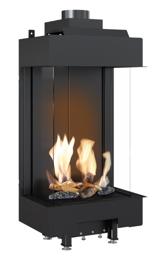 Bricosol Chimenea De Gas Kratki Leo 45 / 68 Tres Lados Propano Butano ∅ 100/150 4,1 Kw_0