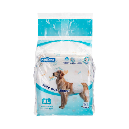 Fraldas Nobleza para cães machos XL 10 unidades