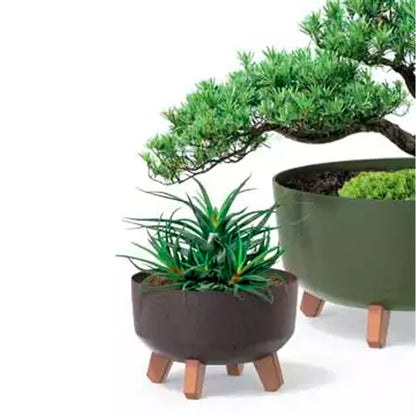 Macetero Color Blanco Roto,sin Depósito , Colección Gracia De 23,5 X 23,5 X 18,7 Cm, Capacidad De 5,1 L.