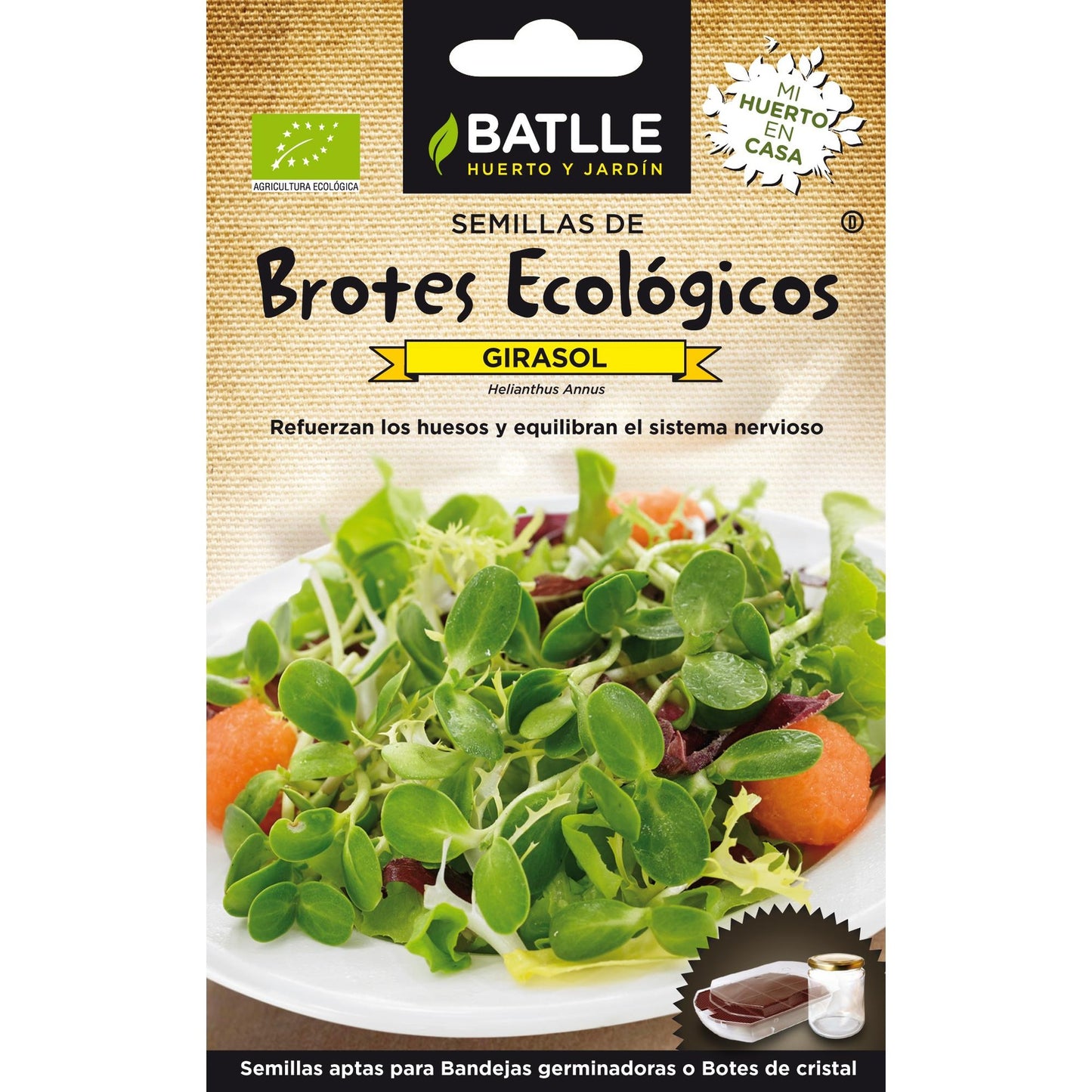 Sementes de girassol biológico de rebentos Batlle