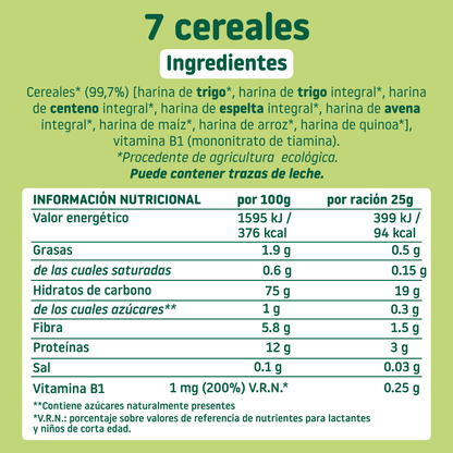 Pack 6x Papilla de 7 Cereales Eco Smileat 200 g