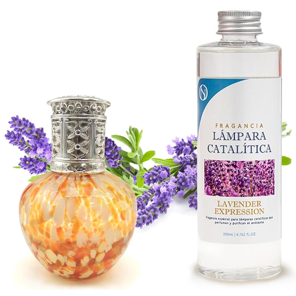 Lámpara Catalítica Drops Orange + Aroma Lavender Expression 500ml - Elimina Olores, Perfuma Y Mejora La Calidad Del Aire_0