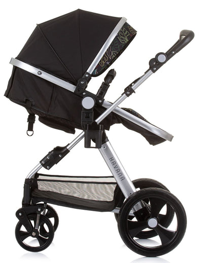 Carrito De Bebé Havana Dúo Convertible Hasta 22 Kg Con Bolso Y Mosquitera Obsidian Leaves_2