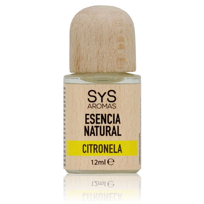 Esencia Natural Citronela SYS Aromas 12 ml | Aroma Cítrico y Herbal | Para Quemadores y Humidificadores_0