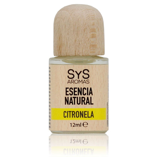 Esencia Natural Citronela SYS Aromas 12 ml | Aroma Cítrico y Herbal | Para Quemadores y Humidificadores_0