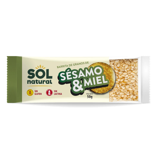 Barra de Sésamo e Mel Sol Natural sem Glúten 50g