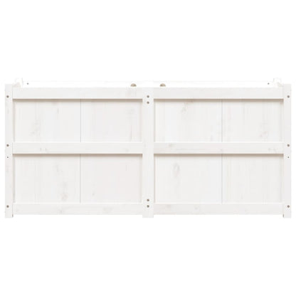 Jardinera De Madera Maciza De Pino Blanca 150x50x70 Cm_4