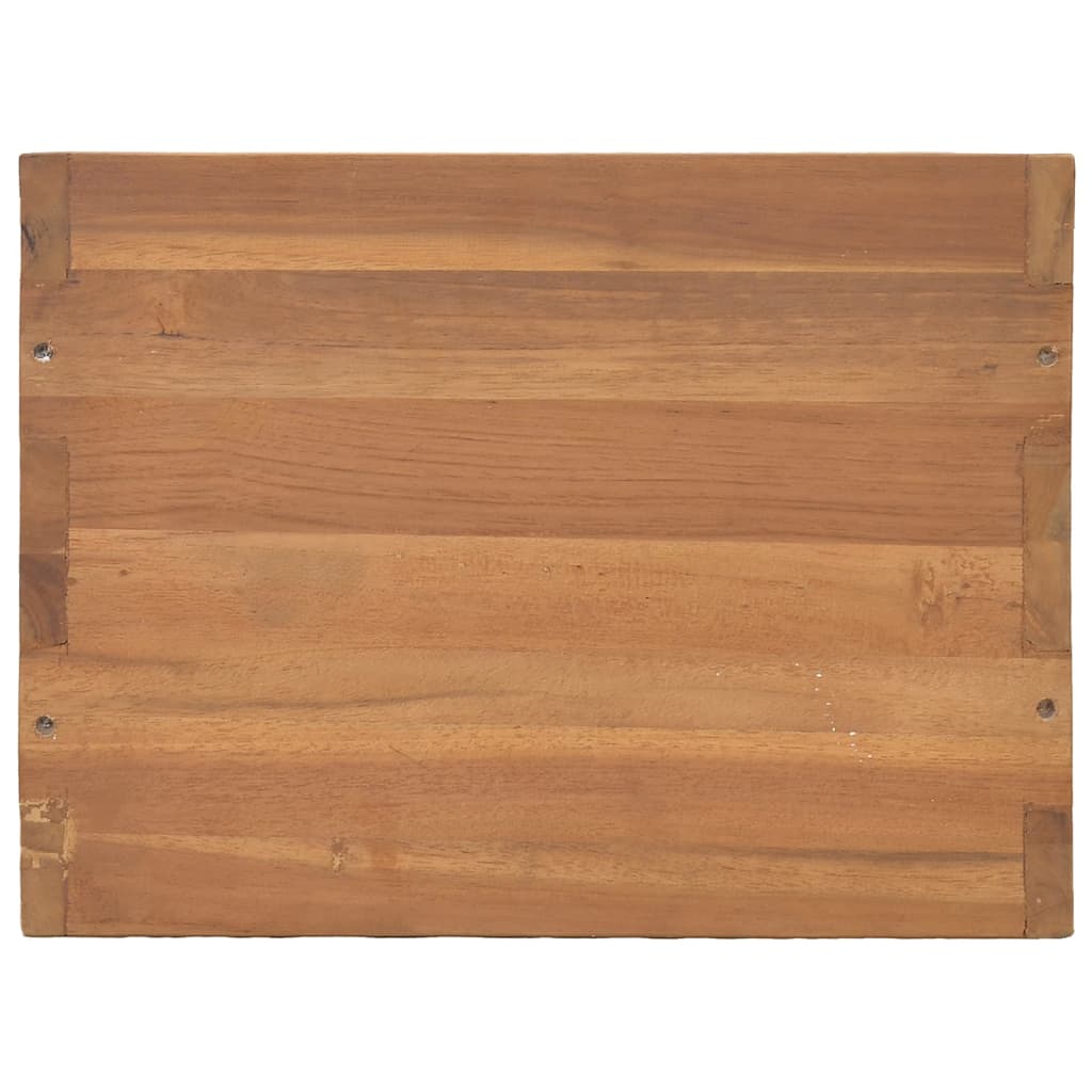 Mesita De Noche De Madera Maciza De Teca 40x30x40 Cm_2
