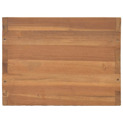 Mesita De Noche De Madera Maciza De Teca 40x30x40 Cm_2