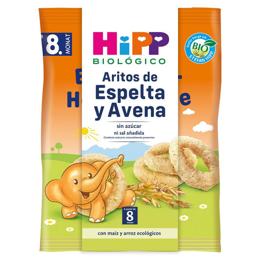 Snacks infantis biológicos de aveia e espelta +8 meses HiPP 30 g