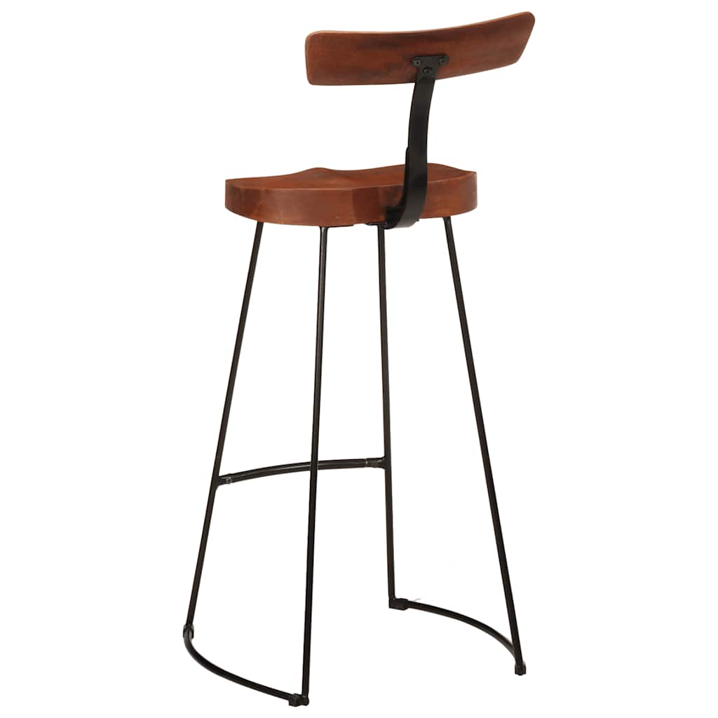 Taburetes De Barra 2 Uds 49x43x103 Cm Madera Maciza De Mango_2