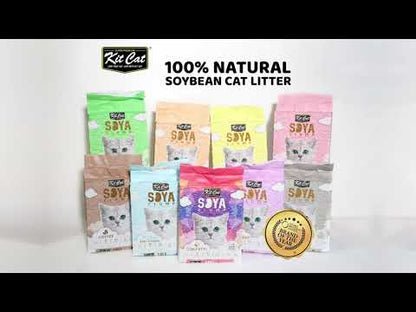Pack de 6 Kit Cat Arena Eco SoyaClump - Areia para gatos de chá verde, 7 L