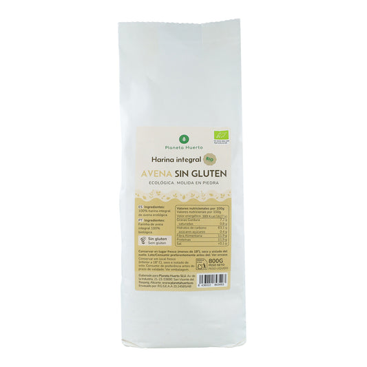 Farinha de Aveia Integral Sem Glúten Eco Planeta Huerto 800 g