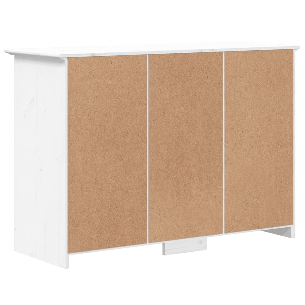 Aparador Bodo Madera Maciza De Pino Blanco 115,5x44x80 Cm / Vetonek_1