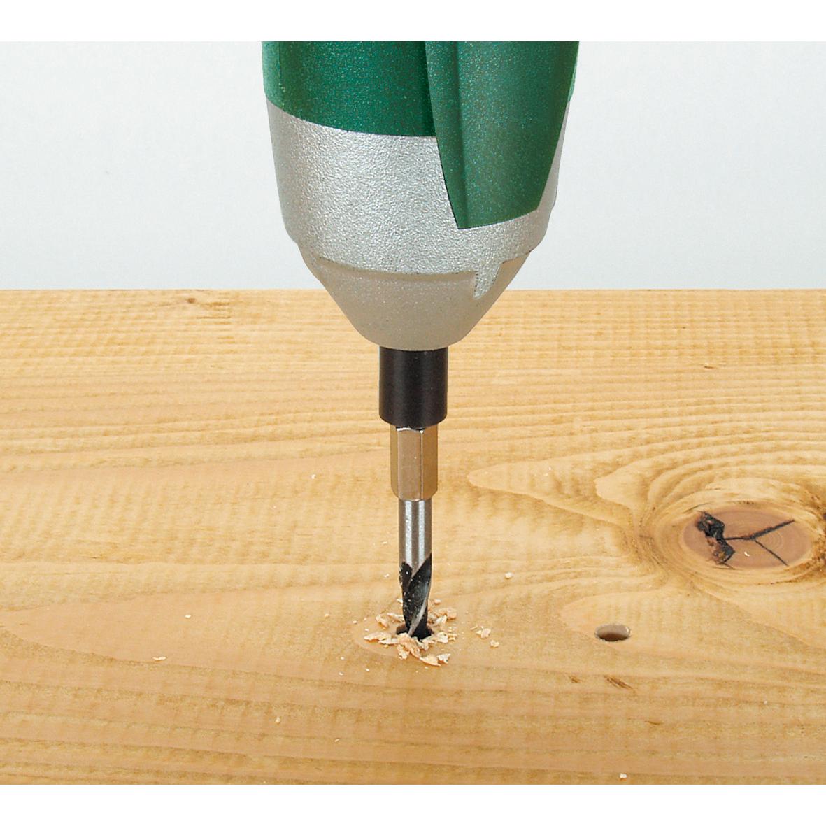 1 broca espiral para madeira Wolfcraft com haste hexagonal