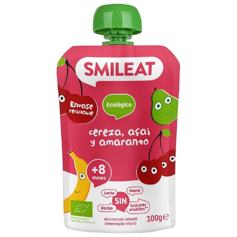 Embalagem de 2 saquetas de cereja, açaí e amaranto biológicos Smileat, 100 g 