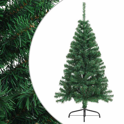 Vidaxl Medio Árbol De Navidad Artificial Con Soporte Pvc Verde 150 Cm_0