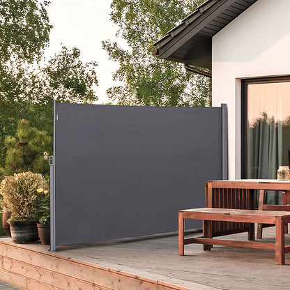 Outsunny Pantalla Retráctil Toldo Lateral Para Balcón Mampara De Privacidad_1